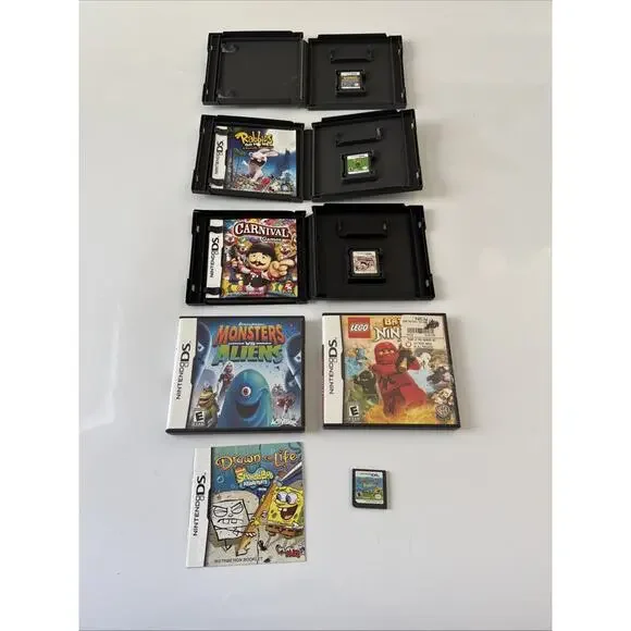 Lot 6 Nintendo DS Games Drawn to Life Rabbids Ninjago Carnival Monsters Aliens - Picture 1 of 10